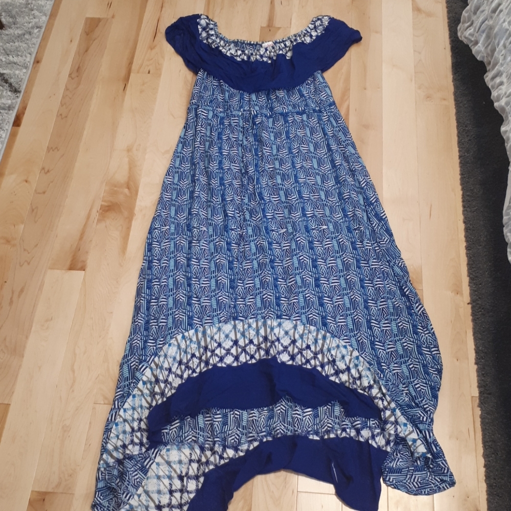 A blue summer dress